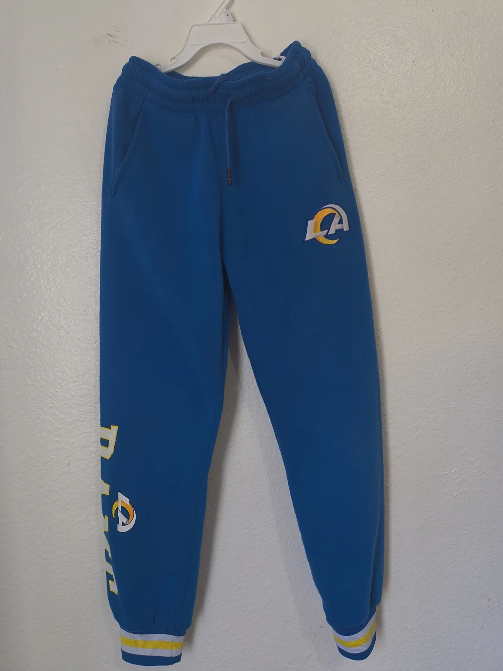 For Kids NFL Bright Blue Fleece Joggers with Yellow & White Accents